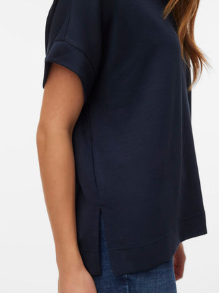 Γυναικεία μπλούζα κοντομάνικη VMHALI SS O-NECK TOP JRS GA BOO Vero Moda 10339414 Navy Blazer SS26