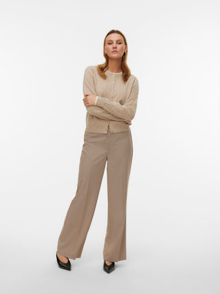 Γυναικείο παντελόνι VMDALLAS MW STRAIGHT PANT BOO Vero Moda 10341128 Silver Mink SS26