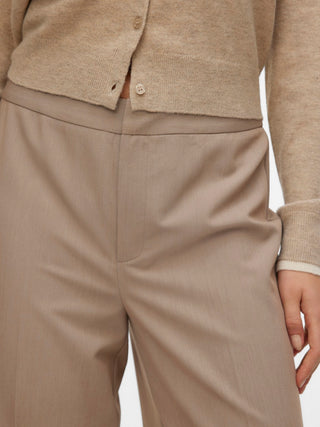 Γυναικείο παντελόνι VMDALLAS MW STRAIGHT PANT BOO Vero Moda 10341128 Silver Mink SS26