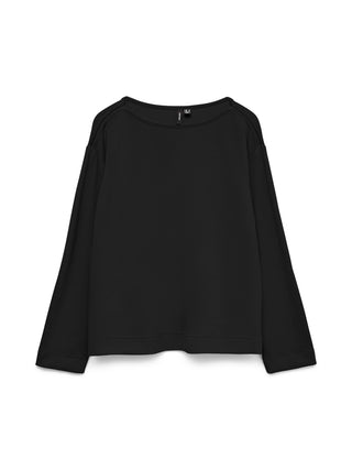 Γυναικεία μπλούζα VMHALI L/S BOAT NECK TOP JRS GA BOO Vero Moda 10337750 Black W25/26