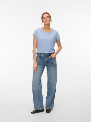 Γυναικεία μπλούζα κοντομάνικη VMAVA PLAIN SS TOP JRS Vero Moda 10284468 Brunnera Blue NOOS SS26