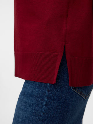 Γυναικεία πλεκτή μπλούζα VMSILJE LS V-NECK PULLOVER GA VERO MODA 10320451 BIKING RED W26/27