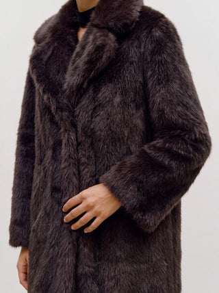 Γυναικεία γούνα VMGLORIASOFIA COAT BOO VERO MODA 10348283 CHOCOLATE TORTE W26/27