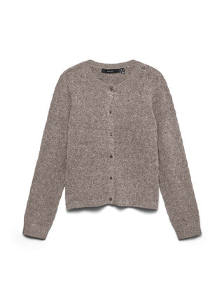 Γυναικεία ζακέτα πλεκτή VMDOFFY STITCH LS O-NECK CARDIGAN VERO MODA 10347930 MOON ROCK NOOS W26/27