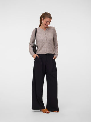 Γυναικεία ζακέτα πλεκτή VMDOFFY STITCH LS O-NECK CARDIGAN VERO MODA 10347930 MOON ROCK NOOS W26/27
