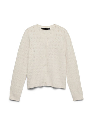 Γυναικεία ζακέτα πλεκτή VMDOFFY STITCH LS O-NECK CARDIGAN VERO MODA 10347930 BIRCH NOOS W26/27