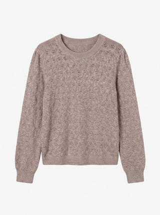 Γυναικεία πλεκτή μπλούζα VMDOFFY STITCH LS O-NECK PULLOVER VERO MODA 10347932 MOON ROCK NOOS W26/27