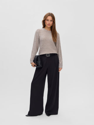 Γυναικεία πλεκτή μπλούζα VMDOFFY STITCH LS O-NECK PULLOVER VERO MODA 10347932 MOON ROCK NOOS W26/27