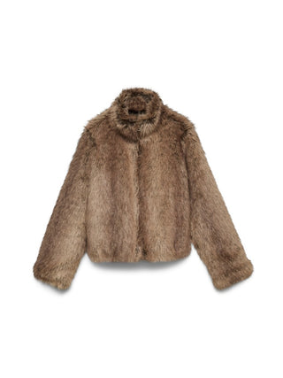 Γυναικεία γούνα VMSASCHA SHORT JACKET VERO MODA 10350811 SILVER MINK W26/27