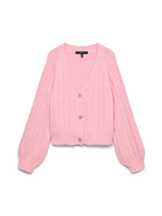 Γυναικεία ζακέτα πλεκτή VMSALLY LS V-NECK CARDIGAN 10350372 PARFAIT PINK W26/27