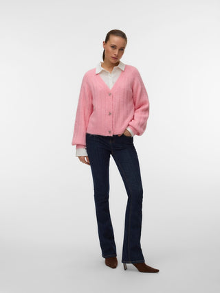 Γυναικεία ζακέτα πλεκτή VMSALLY LS V-NECK CARDIGAN 10350372 PARFAIT PINK W26/27