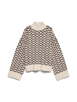 Γυναικεία πλεκτή μπλούζα VMBIRCH LS HIGHNECK PULLOVER BF VERO MODA 10348425 BIRCH W26/27