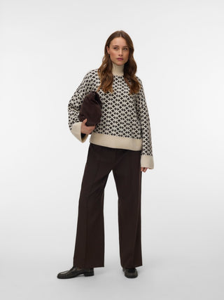 Γυναικεία πλεκτή μπλούζα VMBIRCH LS HIGHNECK PULLOVER BF VERO MODA 10348425 BIRCH W26/27