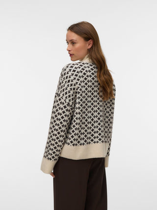 Γυναικεία πλεκτή μπλούζα VMBIRCH LS HIGHNECK PULLOVER BF VERO MODA 10348425 BIRCH W26/27