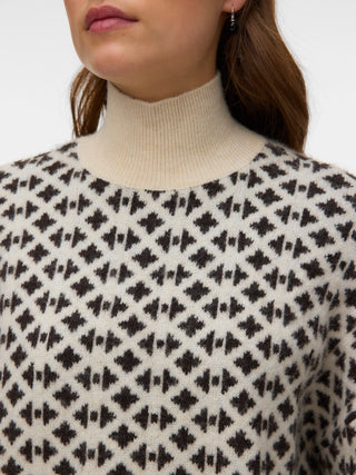 Γυναικεία πλεκτή μπλούζα VMBIRCH LS HIGHNECK PULLOVER BF VERO MODA 10348425 BIRCH W26/27