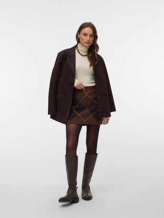Γυναικεία φούστα VMDARLA NW SHORT SKIRT VERO MODA 10350490 COCOA BROWN W26/27