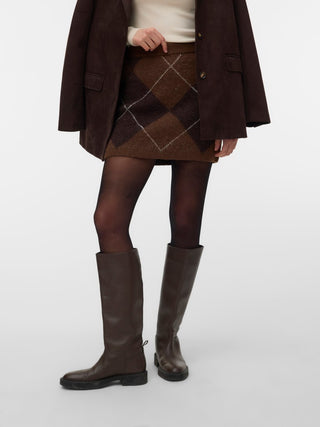 Γυναικεία φούστα VMDARLA NW SHORT SKIRT VERO MODA 10350490 COCOA BROWN W26/27