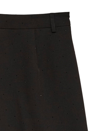Γυναικείο παντελόνι VMTEXAS MW STRAIGHT STUDS PANT VERO MODA 10352700 BLACK W26/27
