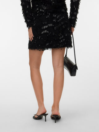 Γυναικεία φούστα VMCYLLE HW SQ SKIRT JRS VERO MODA 10352975 BLACK W26/27