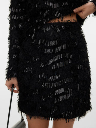 Γυναικεία φούστα VMCYLLE HW SQ SKIRT JRS VERO MODA 10352975 BLACK W26/27