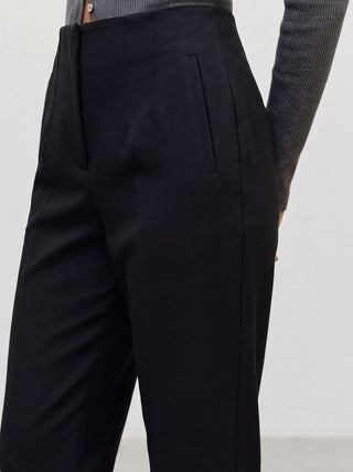 Γυναικείο παντελόνι VMZOEY MW TAPERED PANT VERO MODA 10354451 BLACK NOOS W26/27