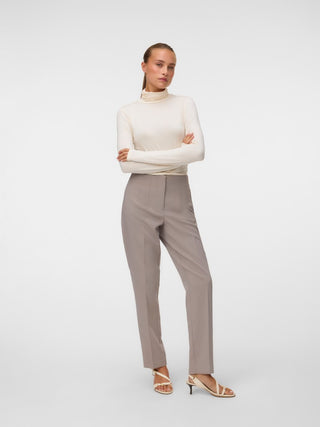 Γυναικείο παντελόνι VMZOEY MW TAPERED PANT VERO MODA 10354451 MOON ROCK NOOS W26/27
