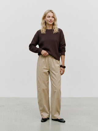 Γυναικεία πλεκτή μπλούζα VMGOLD LUX RIB LS O-NECK PULLOVER VERO MODA 10347043 CHOCOLATE TORTE W26/27