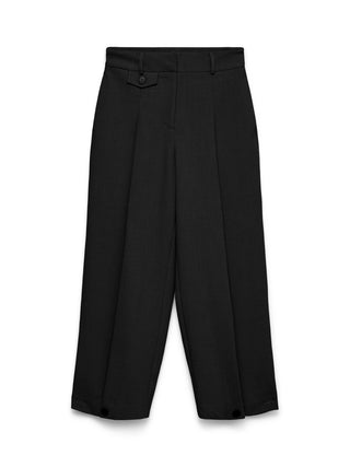Γυναικείο παντελόνι VMMICHELL HW BARREL BUTTON DTL PANT PRM VERO MODA 10350742 BLACK W26/27