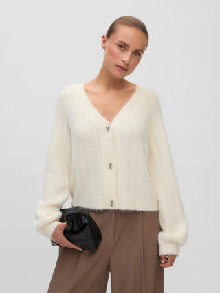 Γυναικεία ζακέτα πλεκτή VMSALLY LS V-NECK CARDIGAN 10350372 BIRCH W26/27