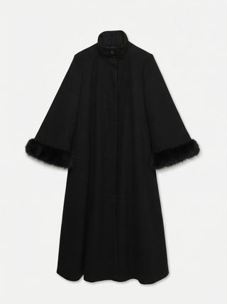 Γυναικείο παλτό VMCLAUDIABELL LONG COAT VIP VERO MODA 10358219 BLACK W26/27
