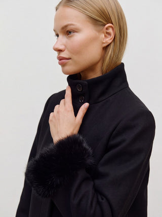 Γυναικείο παλτό VMCLAUDIABELL LONG COAT VIP VERO MODA 10358219 BLACK W26/27