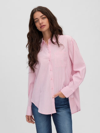 Γυναικείο πουκάμισο VMEDEN LS HIGH LOW SHIRT WVM BOO VERO MODA 10357382 ROSEATE SPOONBILL W26/27