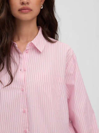 Γυναικείο πουκάμισο VMEDEN LS HIGH LOW SHIRT WVM BOO VERO MODA 10357382 ROSEATE SPOONBILL W26/27