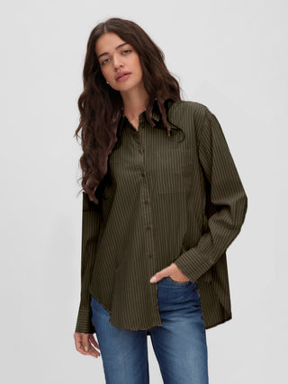 Γυναικείο πουκάμισο VMEDEN LS HIGH LOW SHIRT WVM BOO VERO MODA 10357382 CHOCOLATE MARTINI W26/27