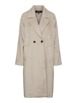 Γυναικείο παλτό VMHAZEL LONG WOOL COAT VERO MODA 10290679 Silver Mink W 23/24