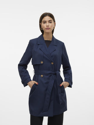 Γυναικεία καπαρντίνα VMCELESTE 3/4 TRENCHCOAT VERO MODA 10239411 Navy Blazer NOOS S 24