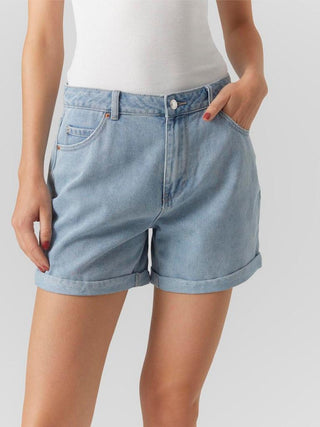 Γυναικείο σορτς denim Loose Fit VMZURI HR LOOSE SHORTS MIX VERO MODA 10279493 Light Blue Denim NOOS S 24