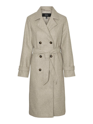 Γυναικείο παλτό VMFORTUNEVEGA LONG TRENCHCOAT GA VERO MODA 10289870 Silver Mink NOOS W24/25