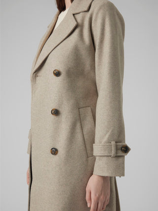 Γυναικείο παλτό VMFORTUNEVEGA LONG TRENCHCOAT GA VERO MODA 10289870 Silver Mink NOOS W24/25