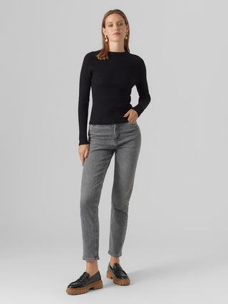 Γυναικείο τζιν Mom Fit 79% Cotton, 20% Recycled Cotton, 1% Elastane VMLINDA HR MOM JEANS GU214 GA VERO MODA 10291012 Medium Grey Denim NOOS W24/25