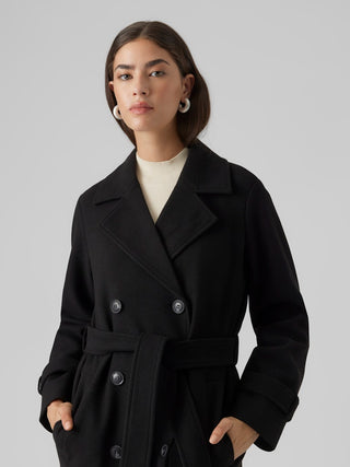 Γυναικείο παλτό VMFORTUNEVEGA LONG TRENCHCOAT GA Vero Moda 10289870 Black NOOS W25/26