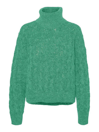 Γυναικεία πλεκτή μπλούζα VMTILLY LS ROLLNECK PULLOVER VERO MODA 10293768 Mint W 23/24