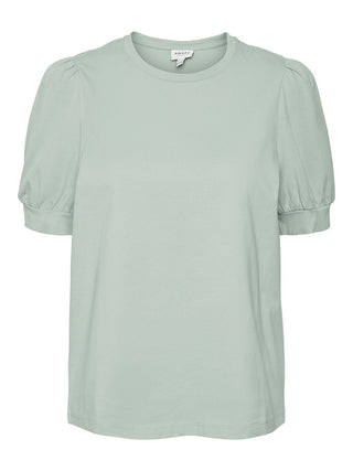 Γυναικείο top Regular Fit 100% cotton VMKERRY 2/4 O-NECK TOP VMA VERO MODA 10275520 Silt Green NOOS S24