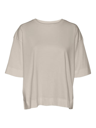 Γυναικεία μπλούζα κοντομάνικη VMDIDDE SS LOOSE TOP JRS GA VERO MODA 10301183 Pumice Stone S 24