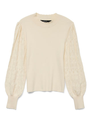 Γυναικεία πλεκτή μπλούζα VMLIMONE LS HIGHNECK PULLOVER GA BOO VERO MODA 10310809 Birch W24/25