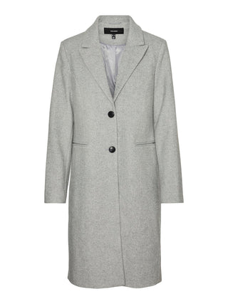 Γυναικείο παλτό VMBLAZA HERRINGBONE LONG COAT GA BOO VERO MODA 10310751 Light Grey Melange W24/25