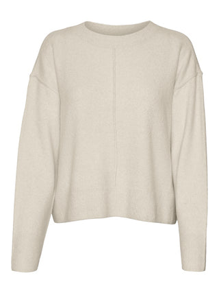 Γυναικεία πλεκτή μπλούζα VMESTI LS O-NECK PULLOVER GA BOO VERO MODA 10311022 Birch W24/25