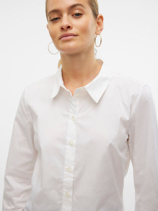 Γυναικείο πουκάμισο VMANNA LS FITTED SHIRT WVN GA Vero Moda 10318701 Bright White NOOS W24/25