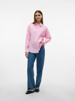 Γυναικείο πουκάμισο VMFANNI LS SHIRT WVN GA Vero Moda 10314683 Bonbon NOOS SS25