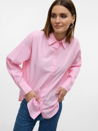 Γυναικείο πουκάμισο VMFANNI LS SHIRT WVN GA Vero Moda 10314683 Bonbon NOOS SS25